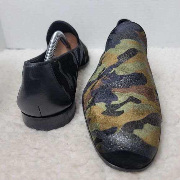 Magnanni Jareth Slip On Loafers 10.5 Men\'s  Green Camo Suede Dress Shoes Spain. main image 6